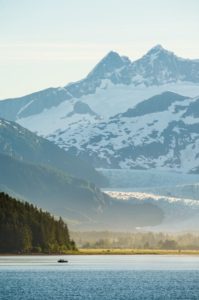 Picture of Mendenhall Peninsula, wetlands, glacier and towers.